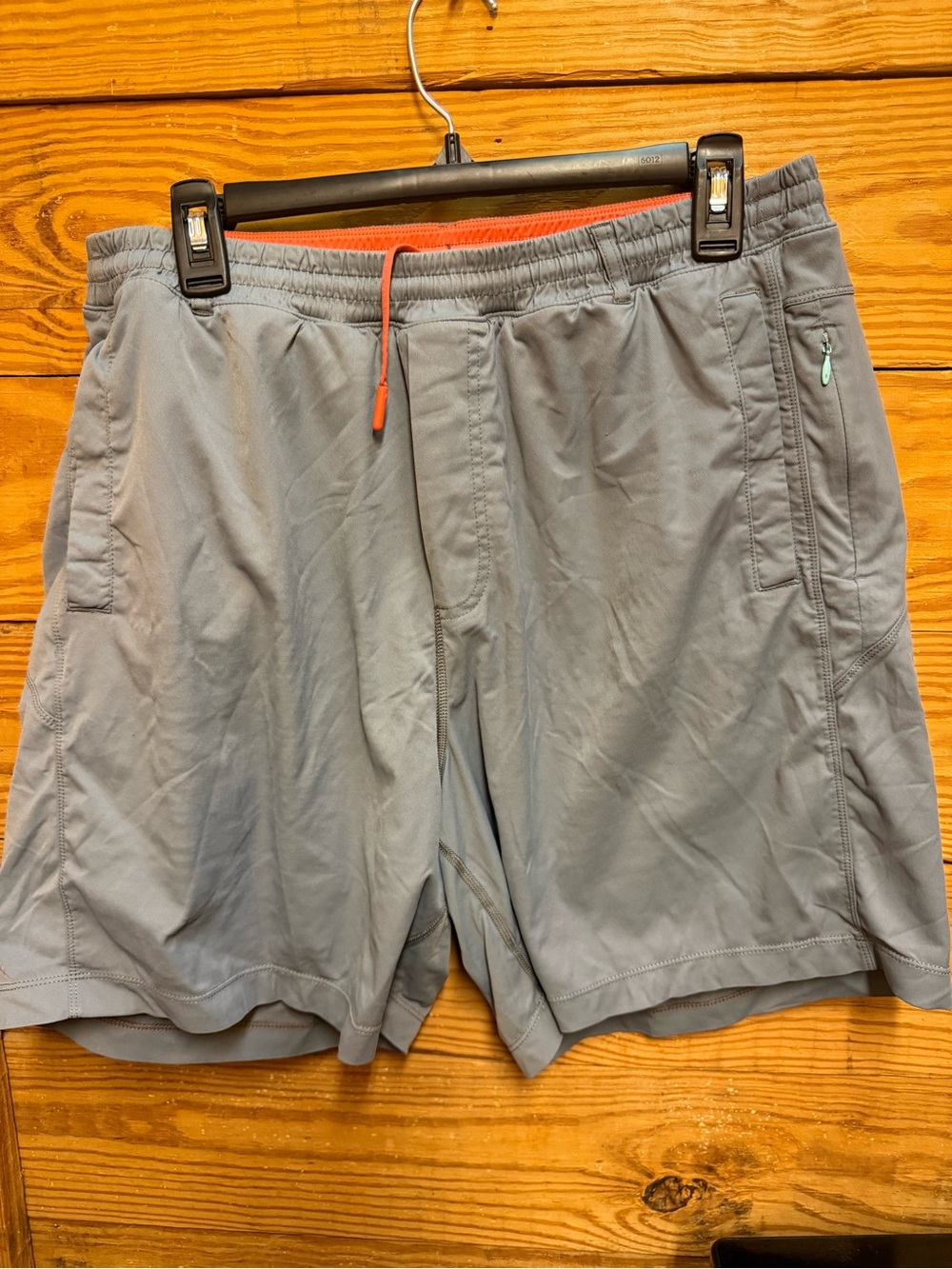 Birddogs Light Gray Hybrid Shorts with Orange Drawcord